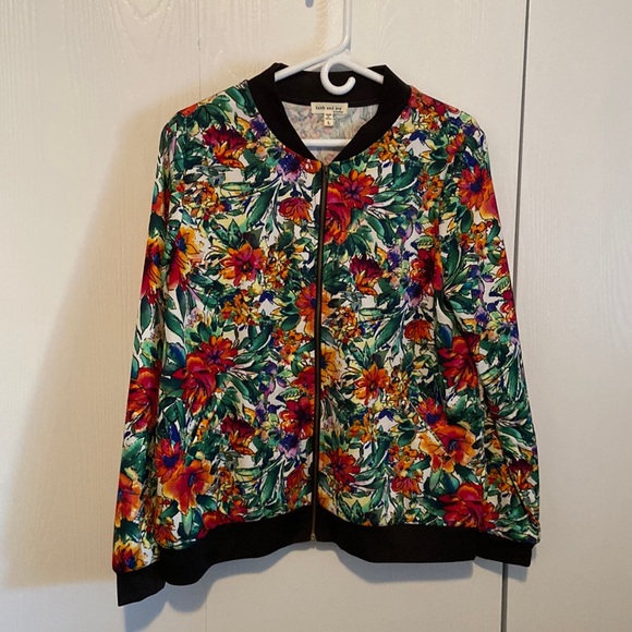 Faith and Joy Jackets & Blazers - faith and joy floral bomber jacket